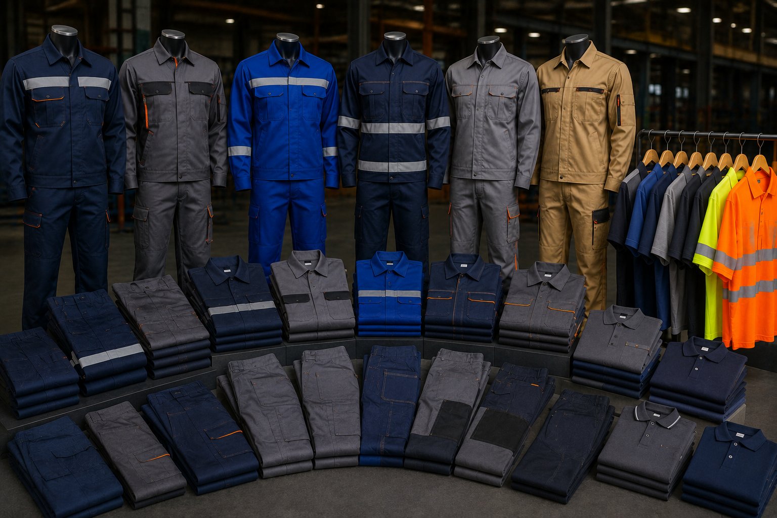Equipo empresarial con uniformes corporativos personalizados con logo bordado al mayoreo VESTUM